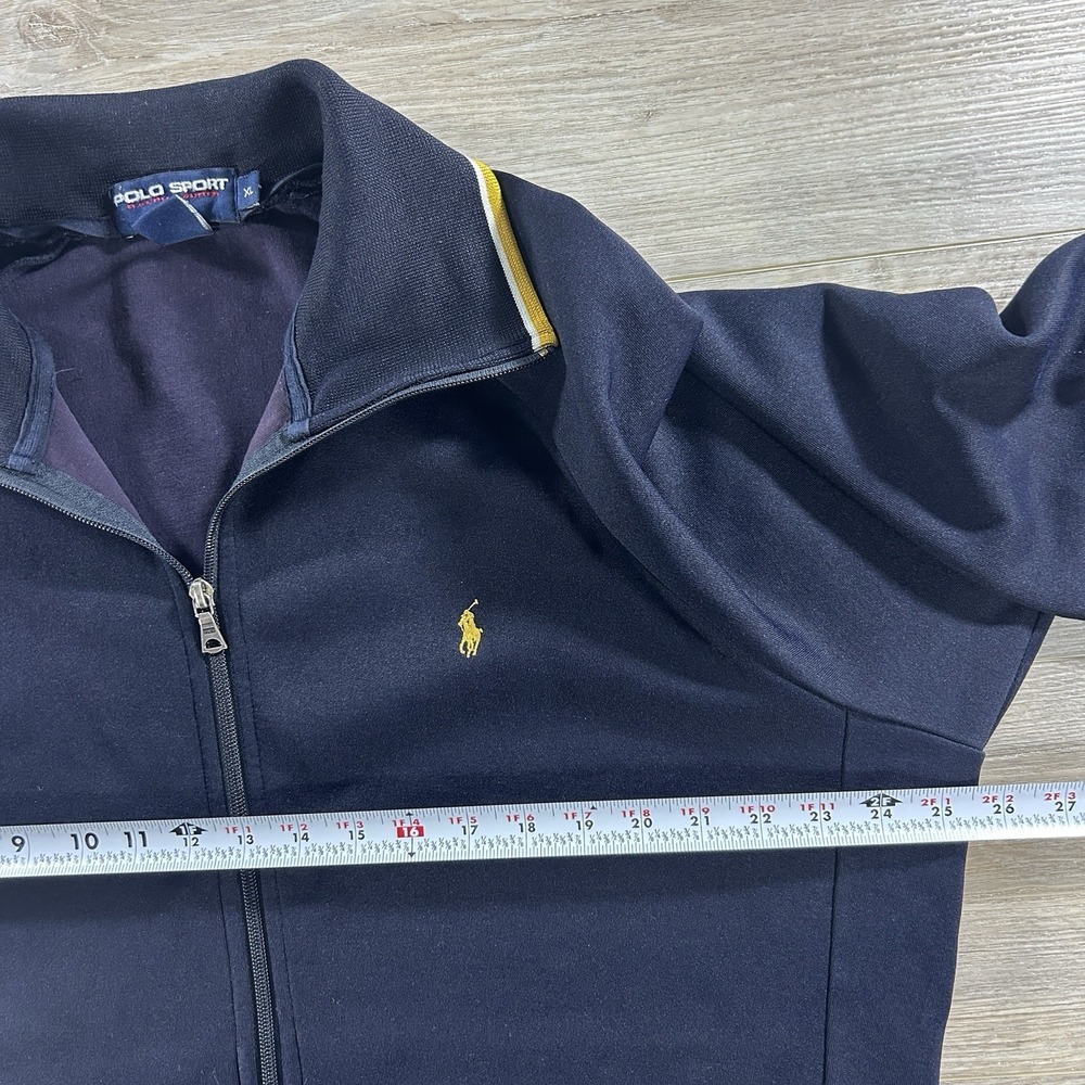 Polo‎ Sport Mens XL Navy Blue Full Zip Athletic Performance Track Jacket - Picture 7 of 10